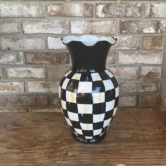 Hand Painted Glass Vase 12” Tall - Picture 3 of 3